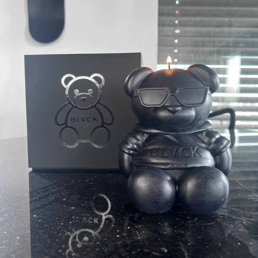 Blvck Teddy Candle with Packaging