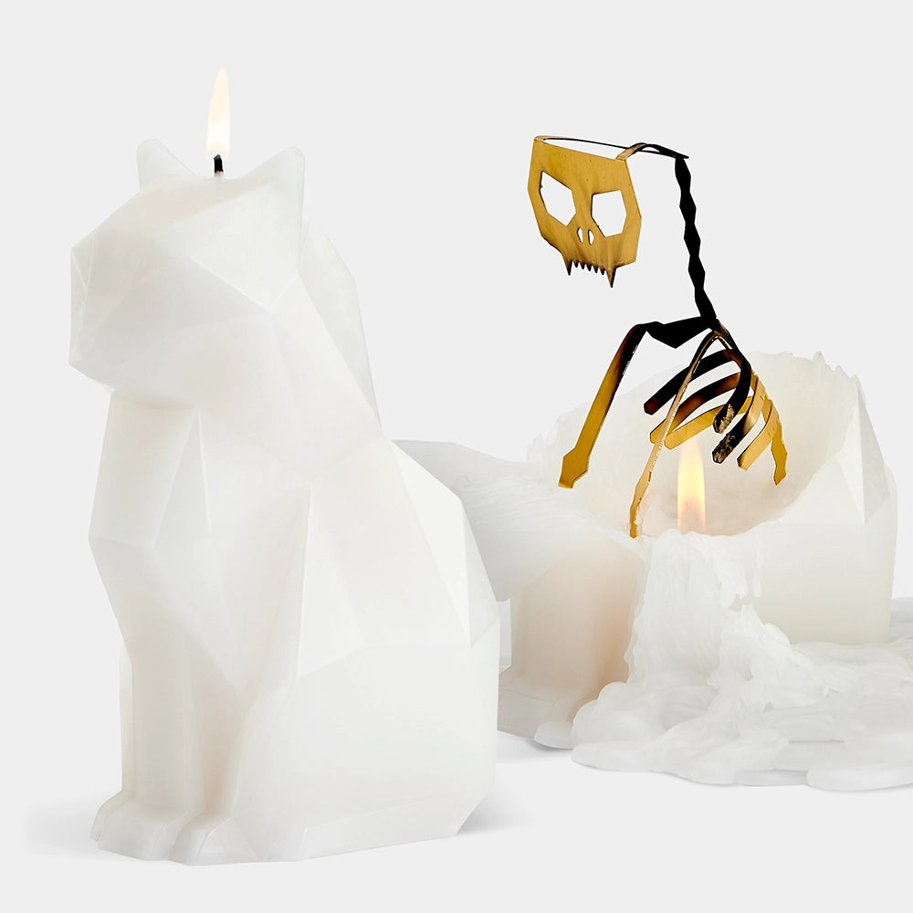 PyroPet Kisa Cat Skeleton Candle