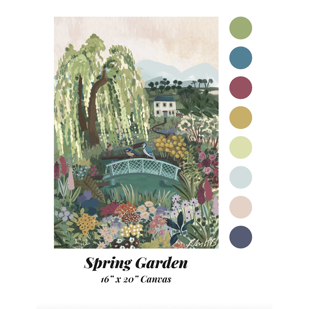 Spring Garden by Hebe Studio Paint by Numbers Deluxe