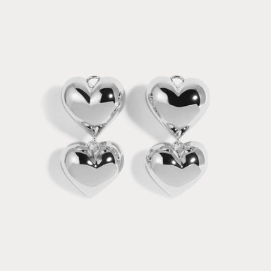 Bubble Heart Earrings Small Silver - Maison Nova