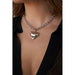 Bubble Heart Necklace Silver - Maison Nova