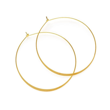 Classic Hoop Earrings 2" Gold - Maison Nova