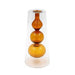 Double Wall Bubble Glass Bud Vase Amber - Maison Nova