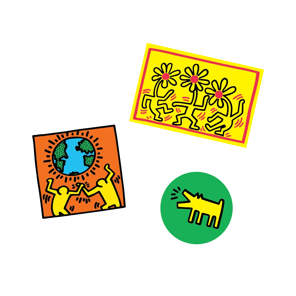 Keith Haring's Earth Stickers - Pack of 3 - Maison Nova