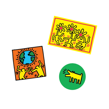 Keith Haring's Earth Stickers - Pack of 3 - Maison Nova