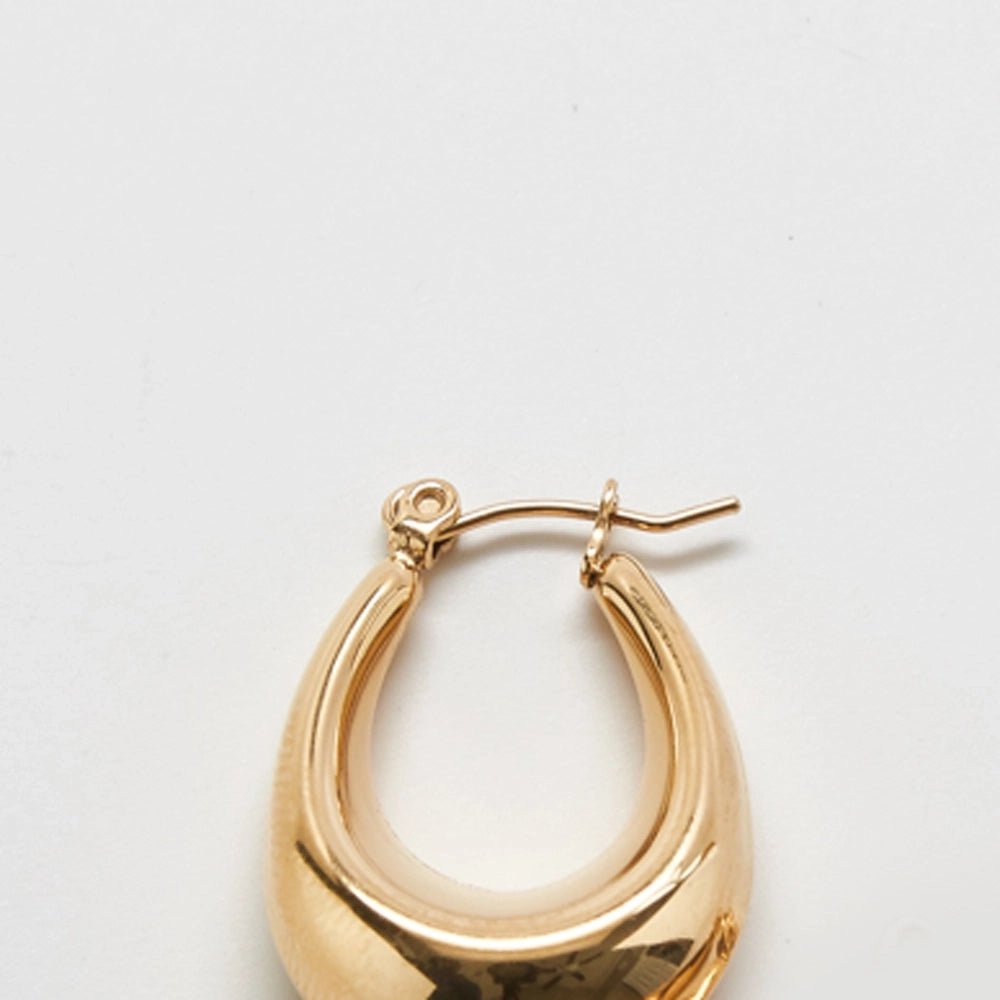 Oval Hoop Earrings Gold - Maison Nova -