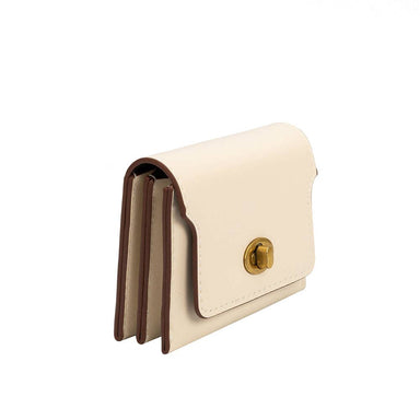 Tara Ivory Vegan Card Case Wallet Side