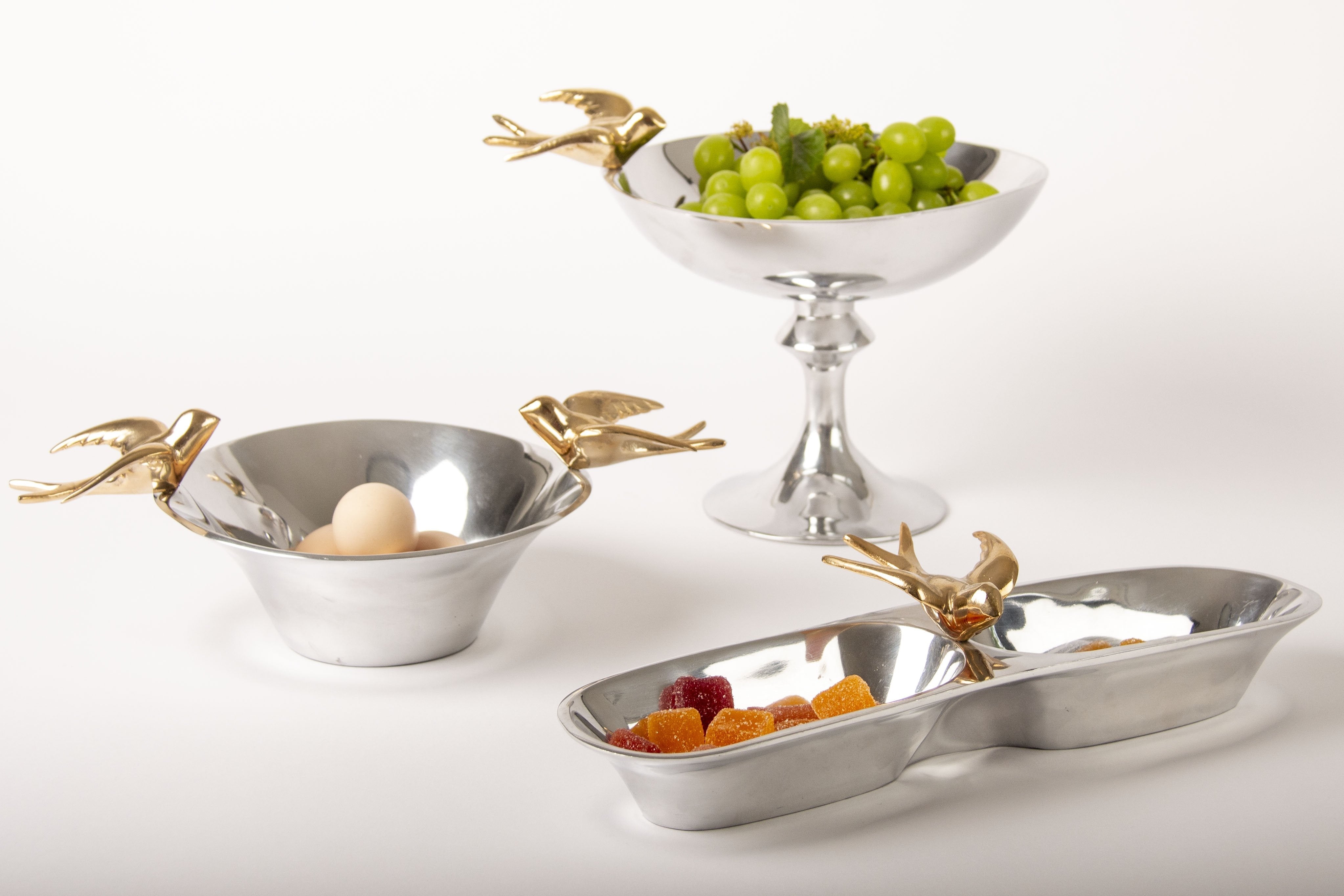 Small Dove Bowls Silver/Gold