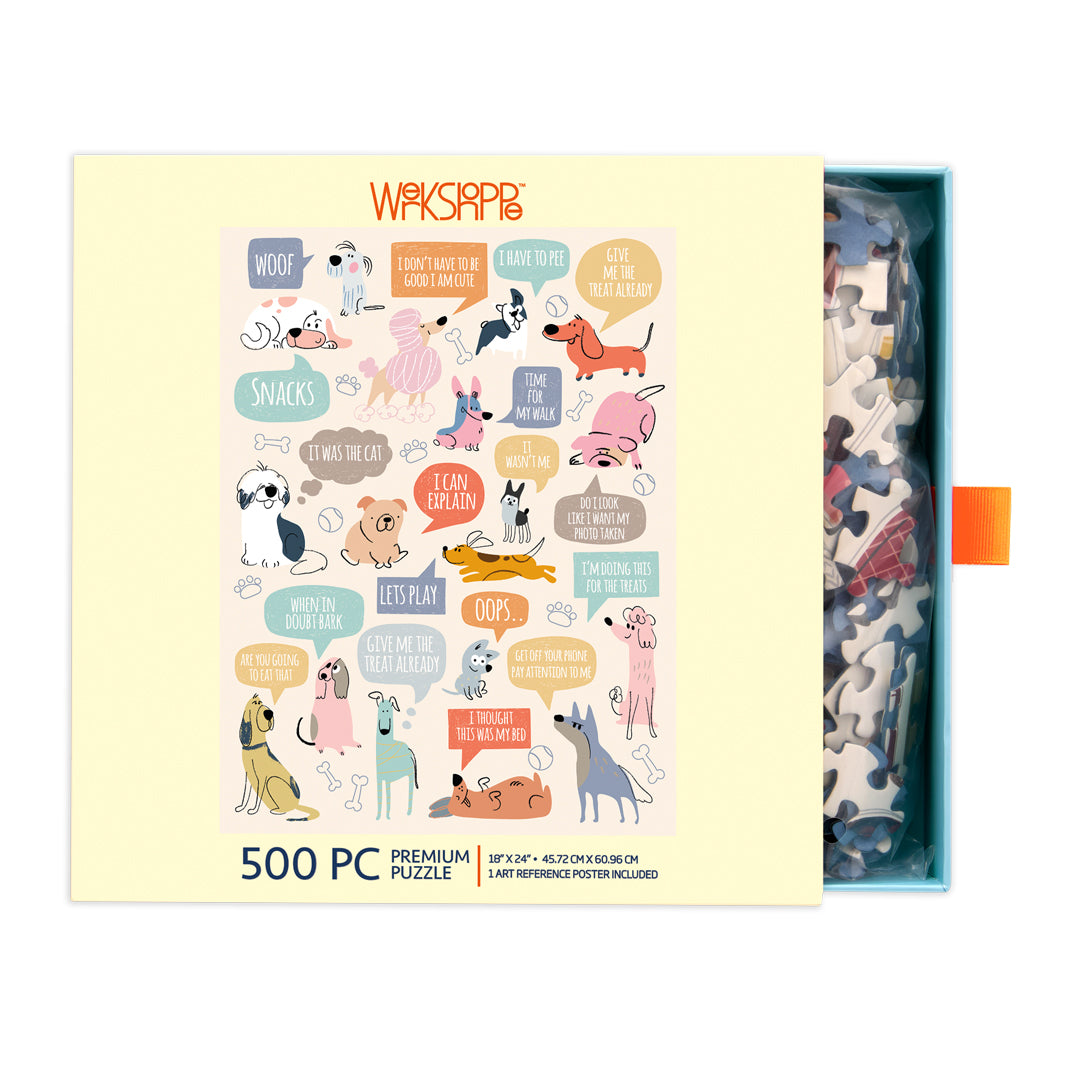 If Dogs Could Talk 500 Piece Puzzle