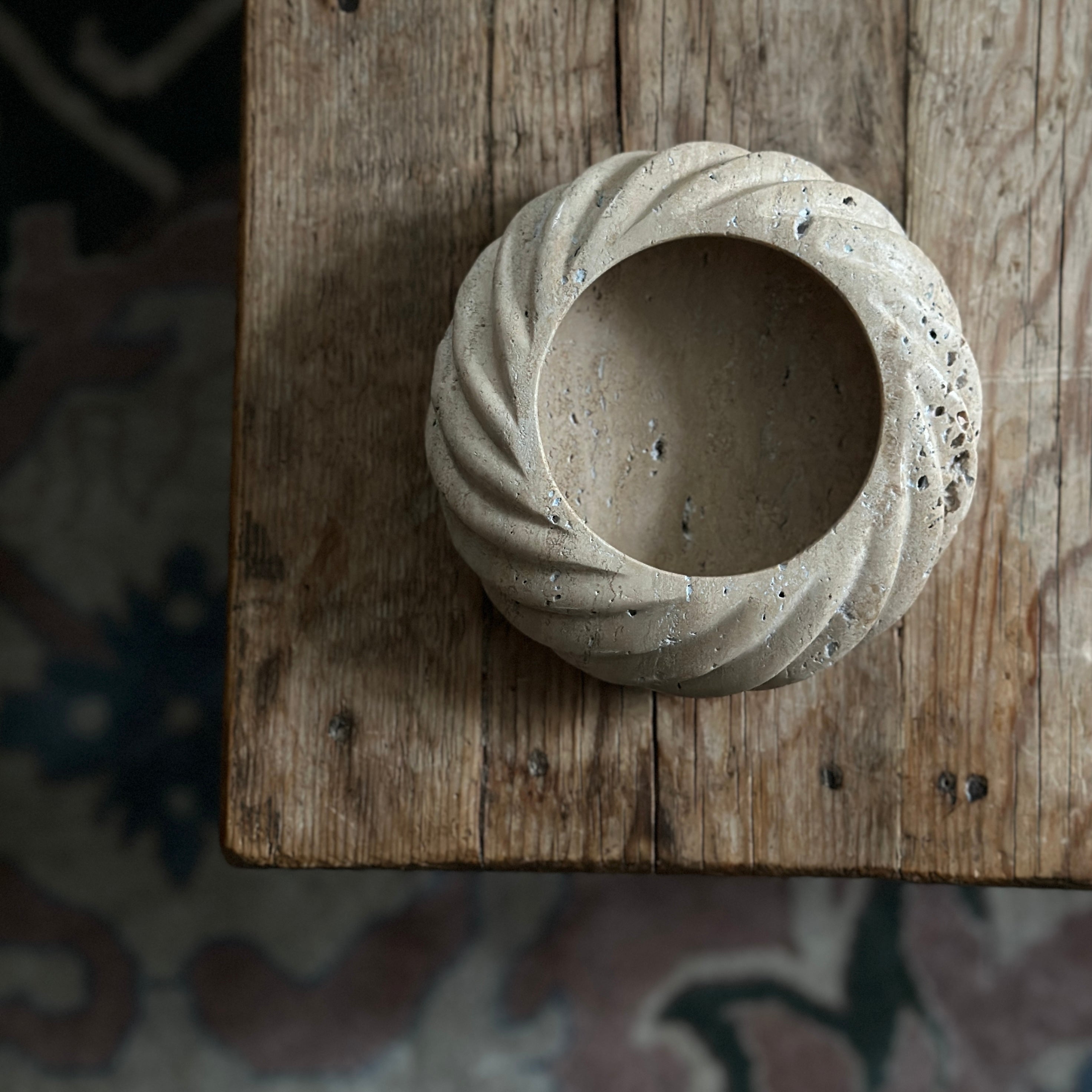 Mini Cruller Bowl in Travertine