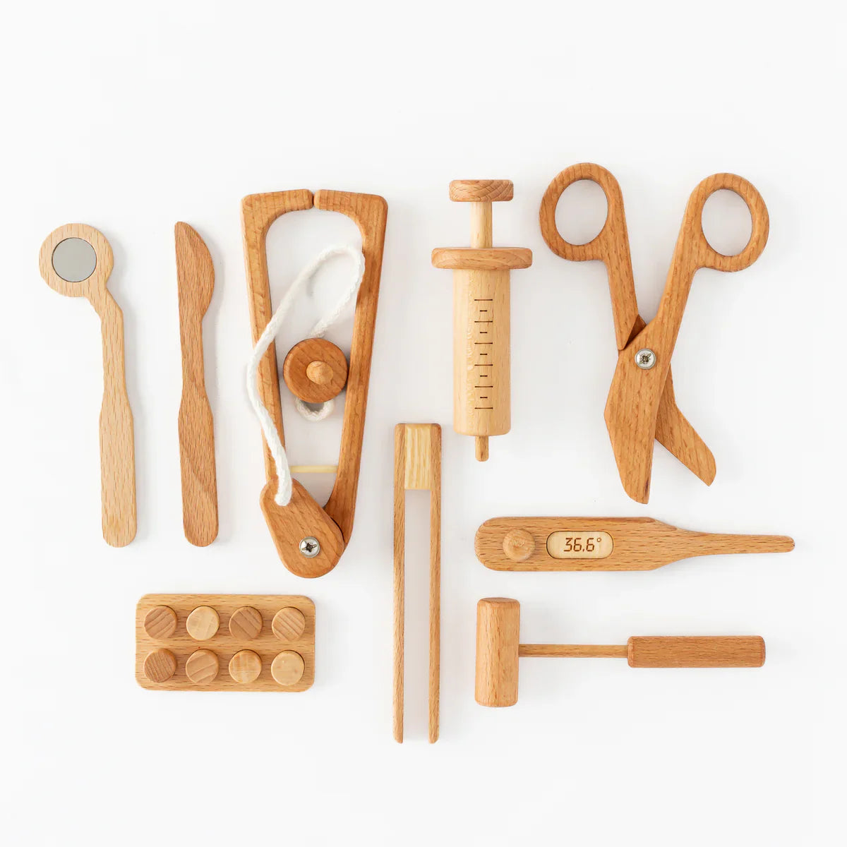 Wooden Doctor Pretend Play Set
