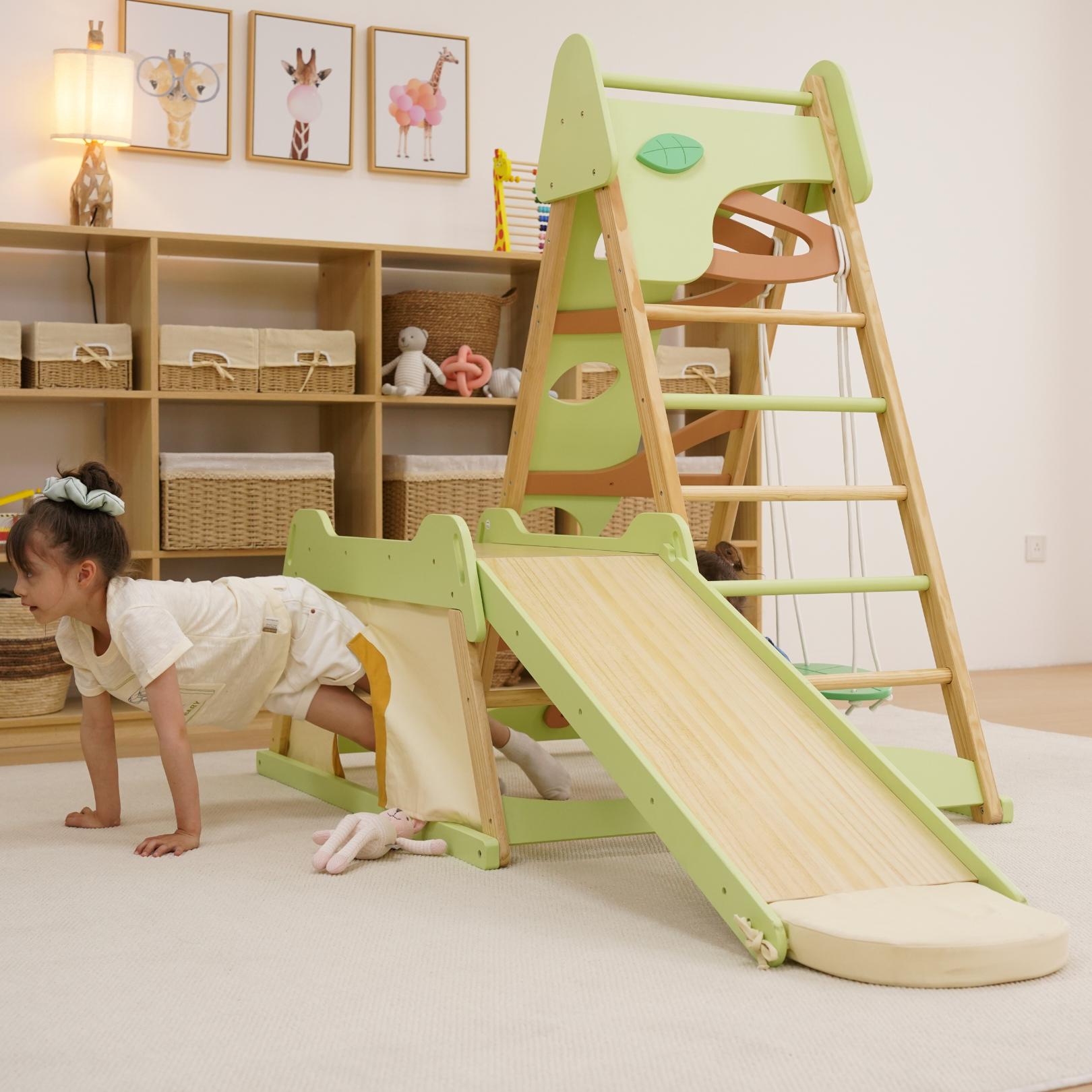 Avenlur Bush 6-in-1 Indoor Wooden Jungle Gym Climber