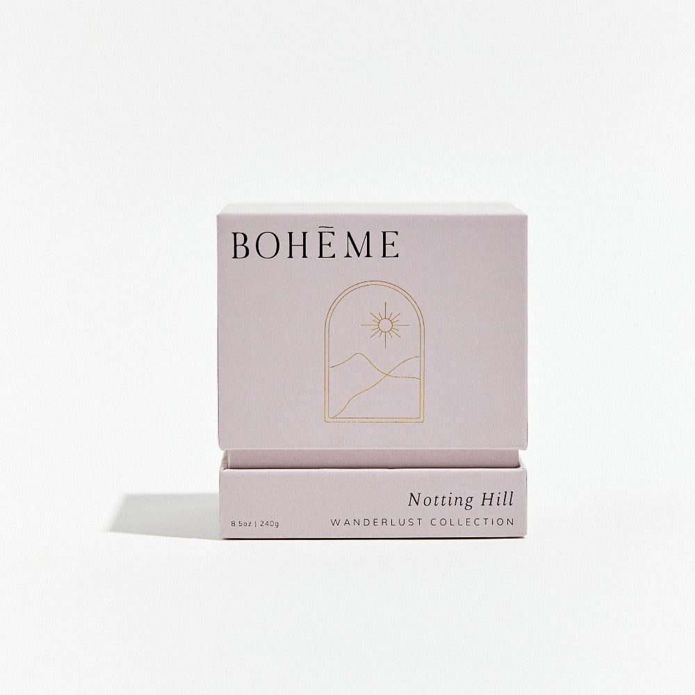 Notting Hill Boheme Scented Candle Packaging Front