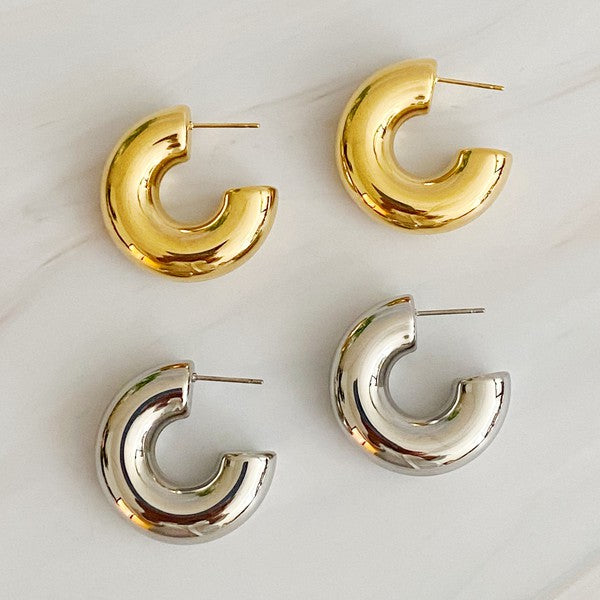 Polished Hoop Earrings