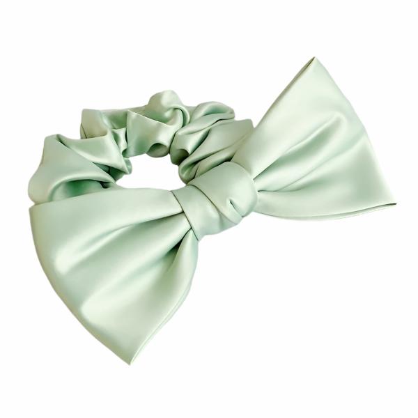 Satin Bow Tie Hair Scrunchie