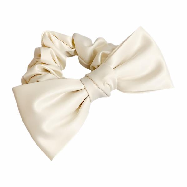 Satin Bow Tie Hair Scrunchie