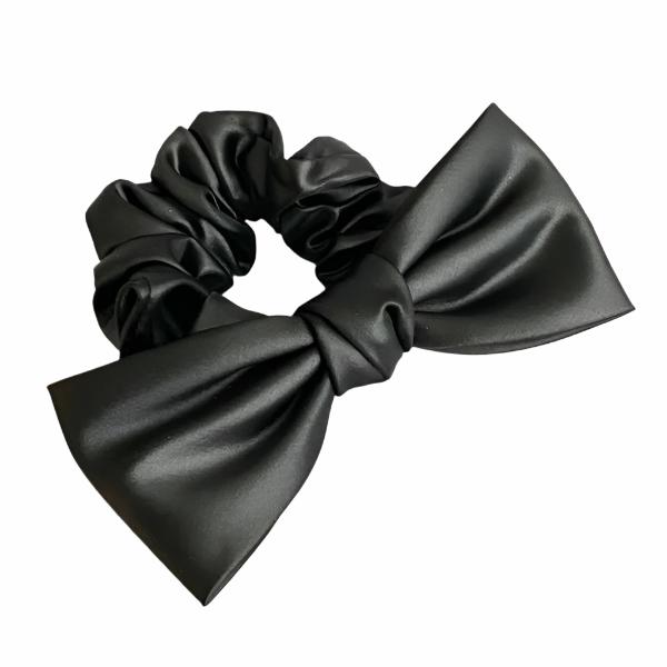 Satin Bow Tie Hair Scrunchie