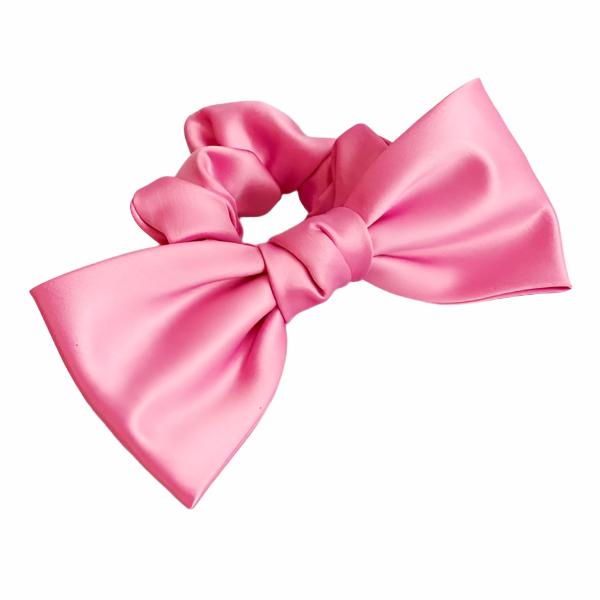 Satin Bow Tie Hair Scrunchie