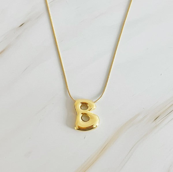 Balloon Letter Initial Necklace