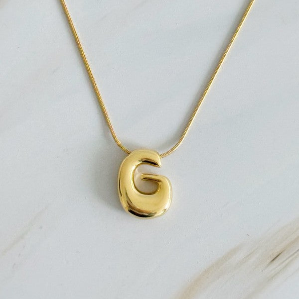 Balloon Letter Initial Necklace