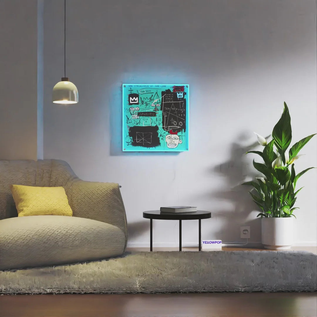 Basquiat Equals Pi Neon Sign