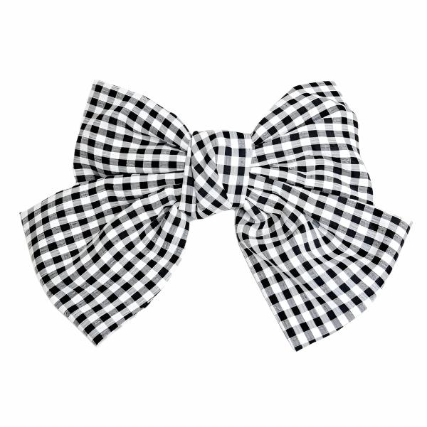 Gingham Bow Hair Clip