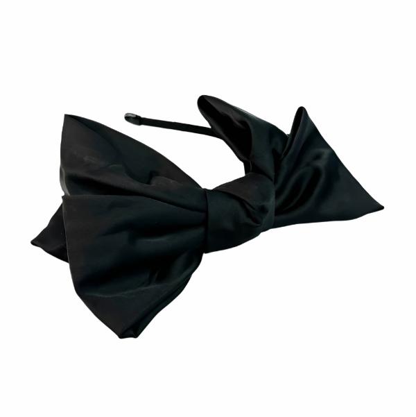 Satin Bow Crown Headband