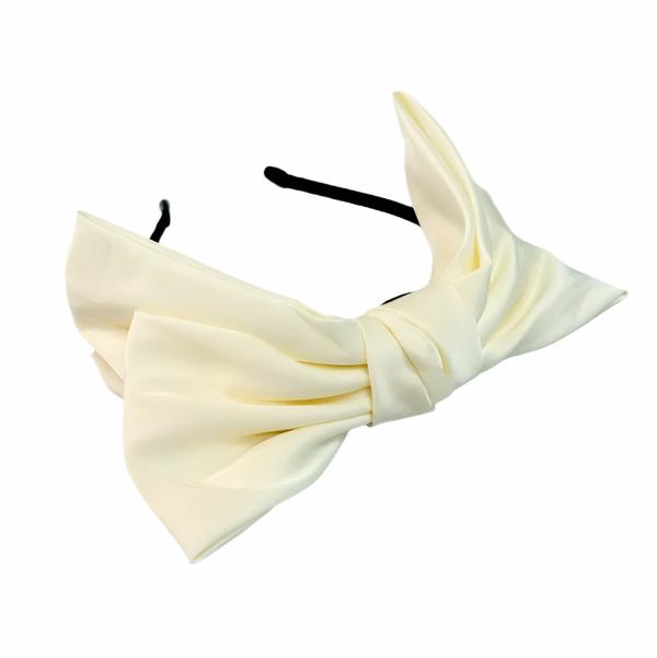 Satin Bow Crown Headband