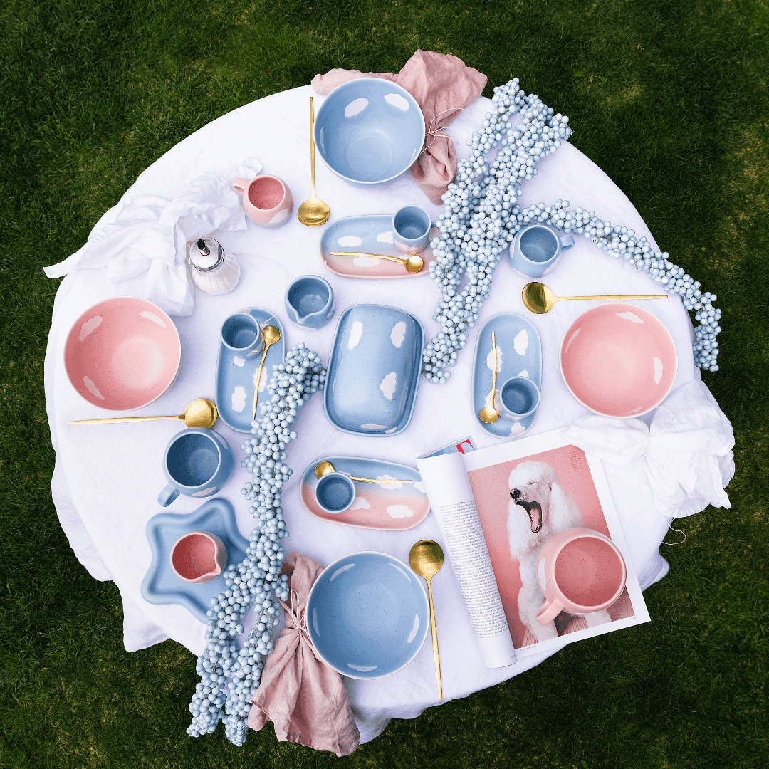 Cloud Blue Butter Dish