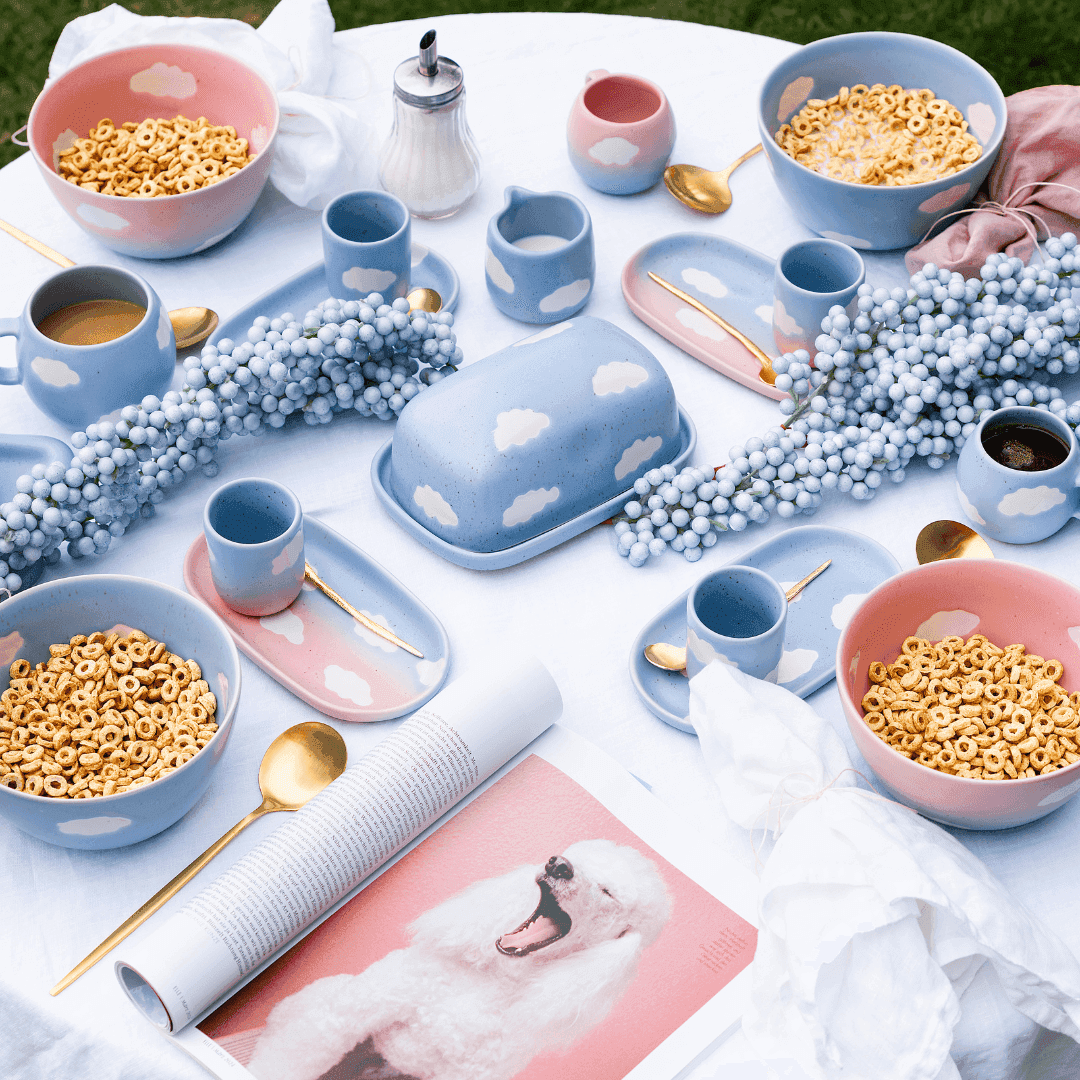 Cloud Blue Butter Dish