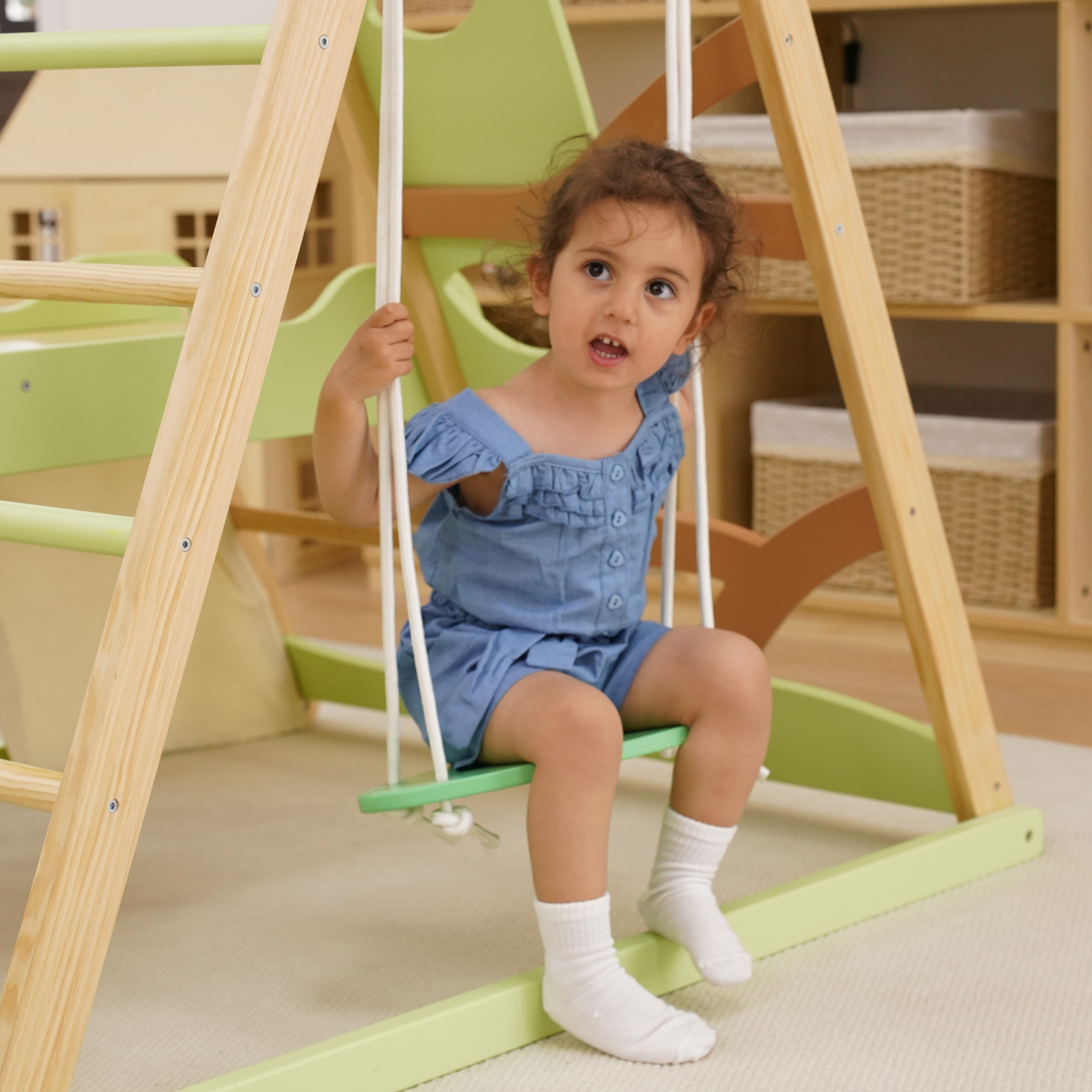 Avenlur Bush 6-in-1 Indoor Wooden Jungle Gym Climber