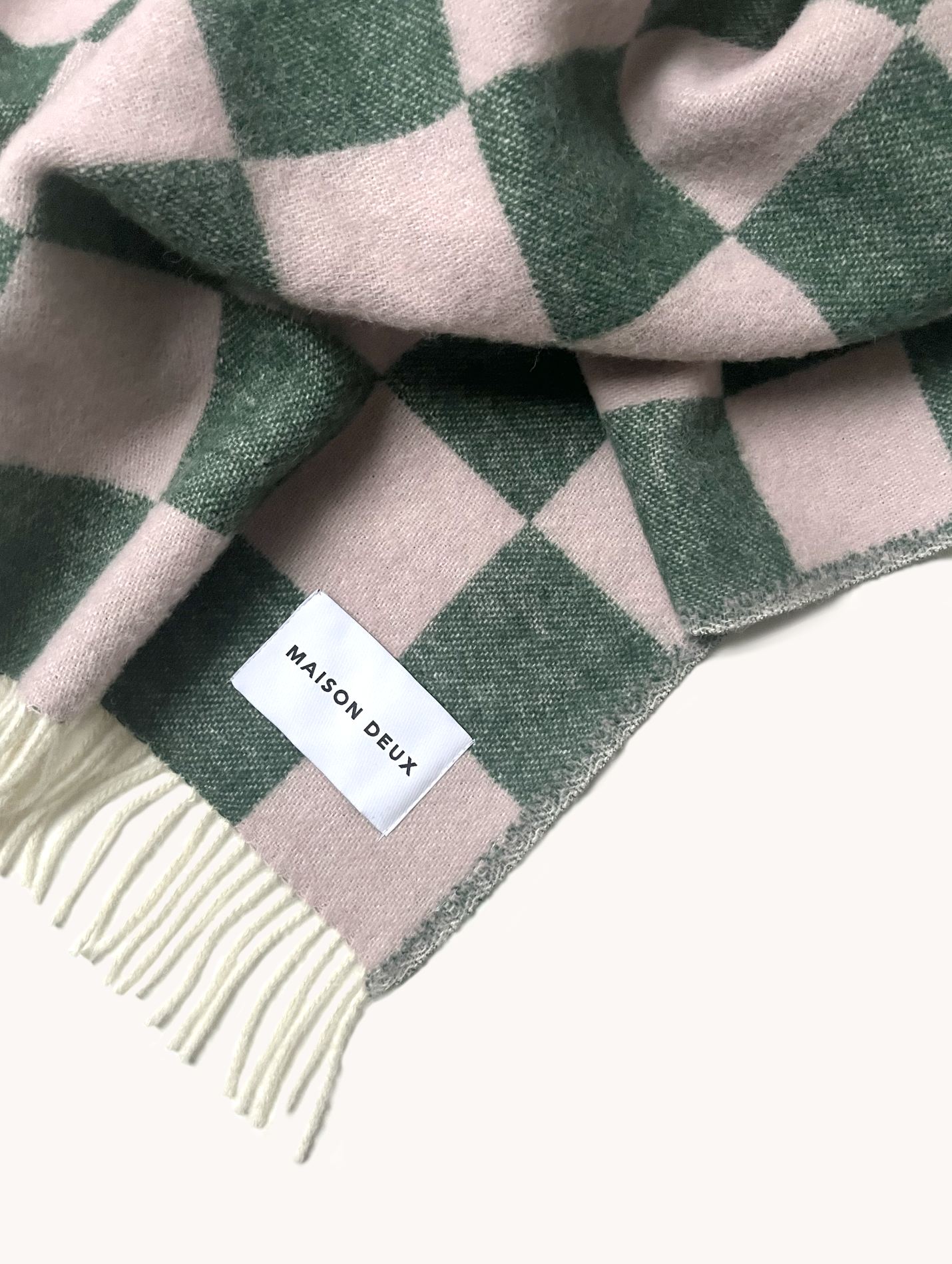 CHECKERBOARD Blanket | Green / Pink