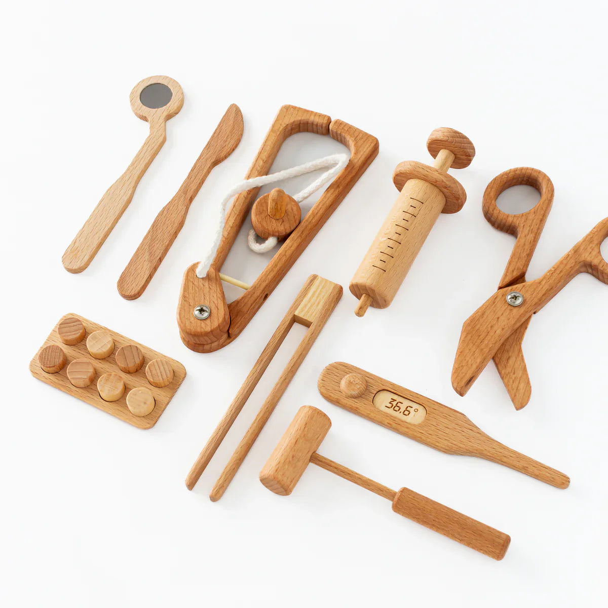 Wooden Doctor Pretend Play Set