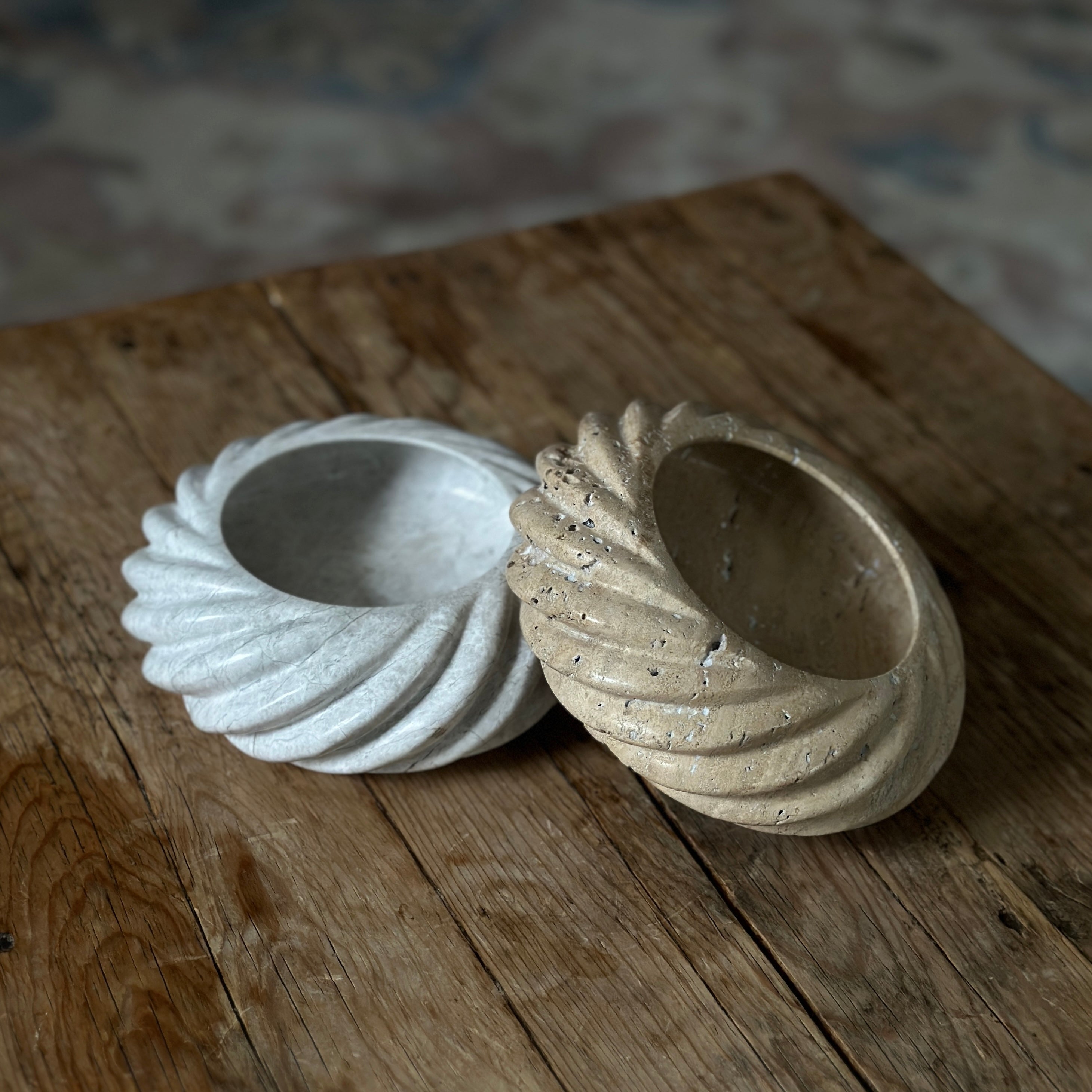 Mini Cruller Bowl in Travertine