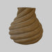 Brown textured vase on a transparent background