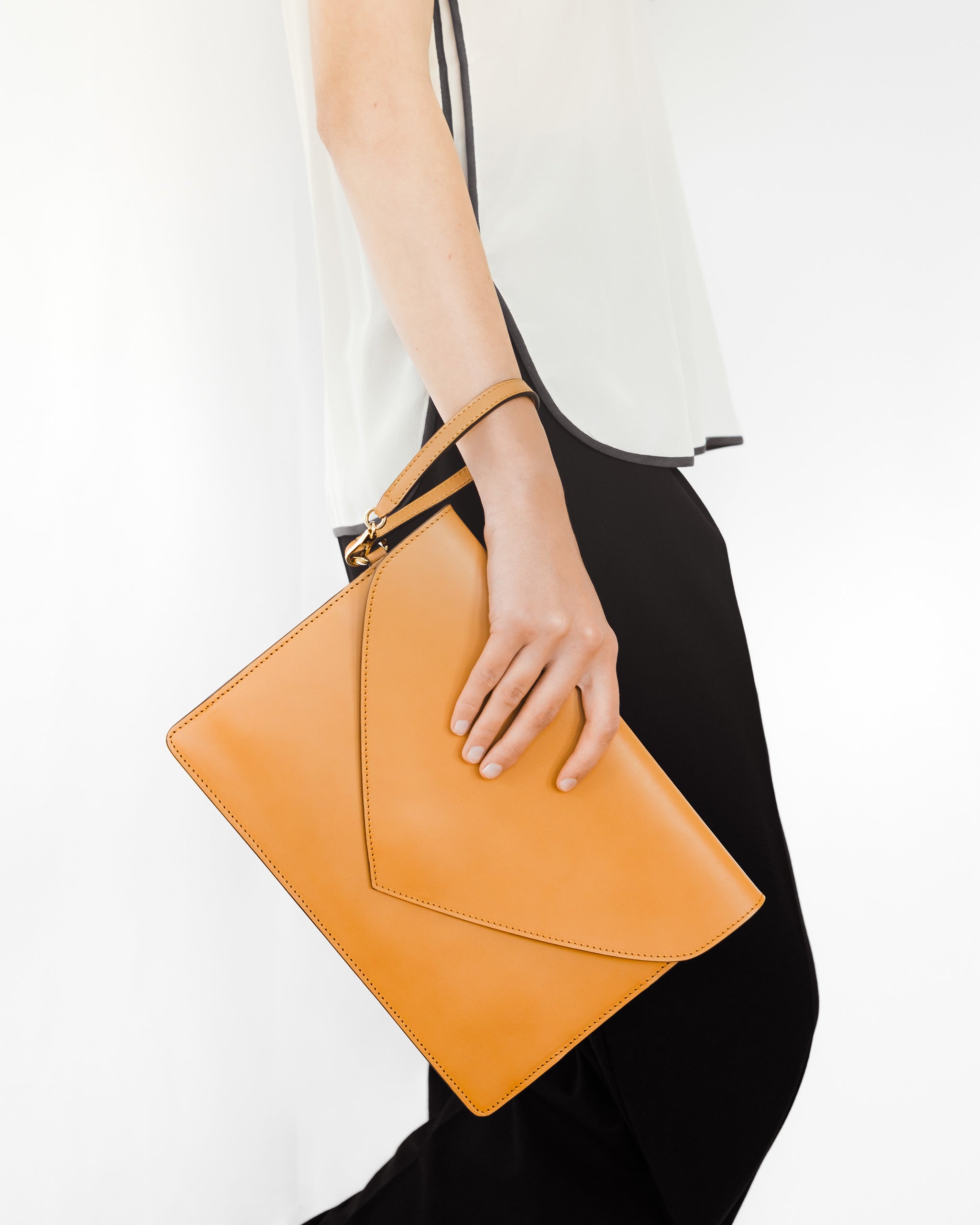 Envelope Clutch | Calfskin and Suede Leather