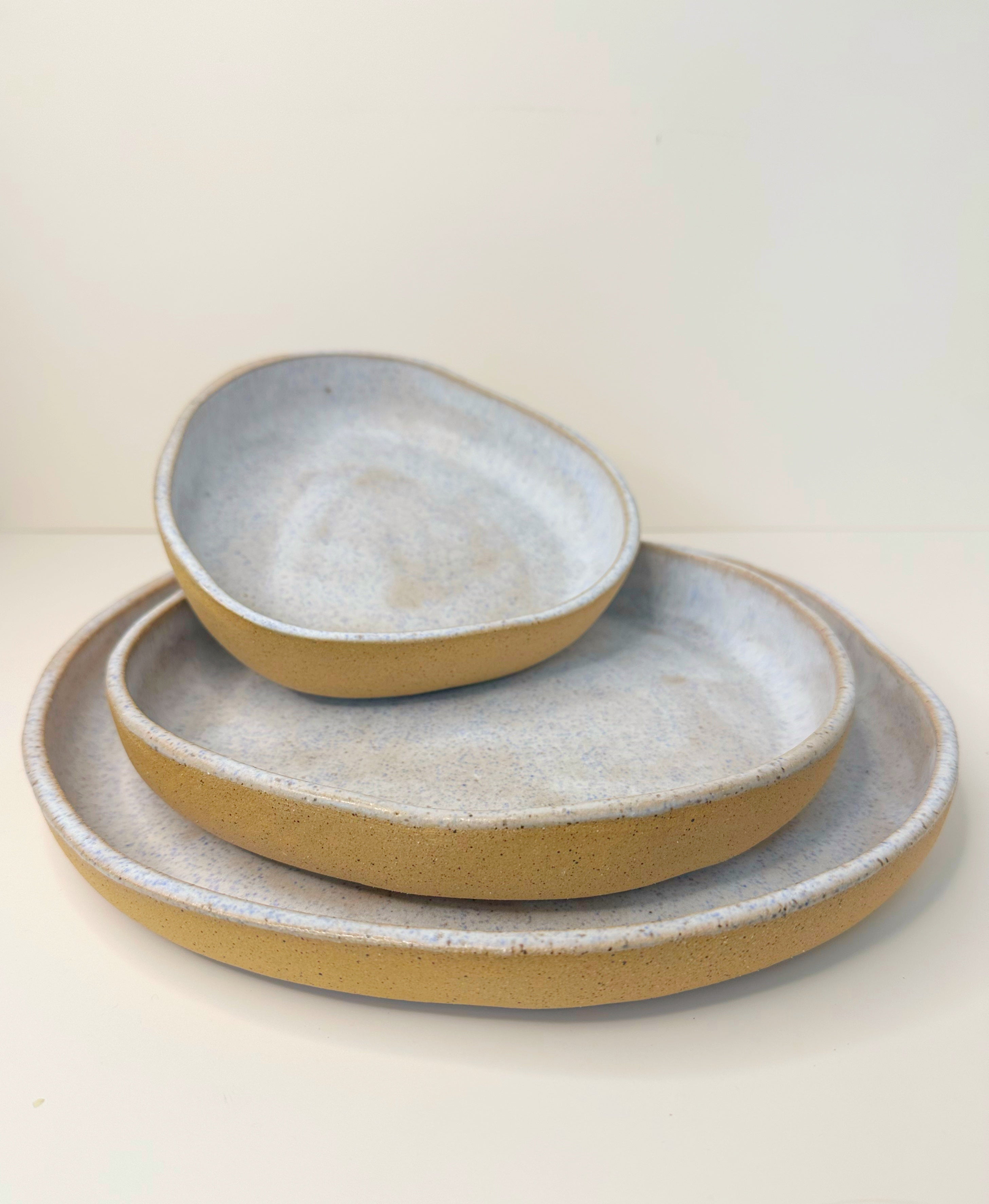 Ocean Sand Plates Set - Large, Medium & Small