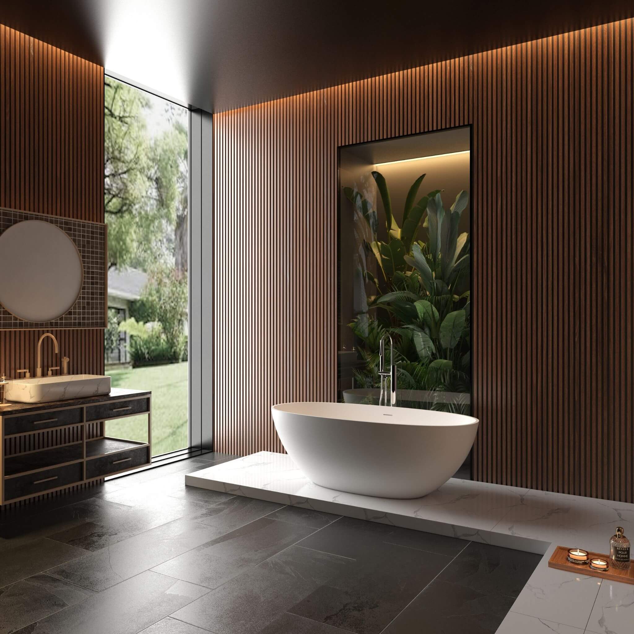 65" Luxury Freestanding Soaking Bathtub With Overflow And Pop-Up Drain