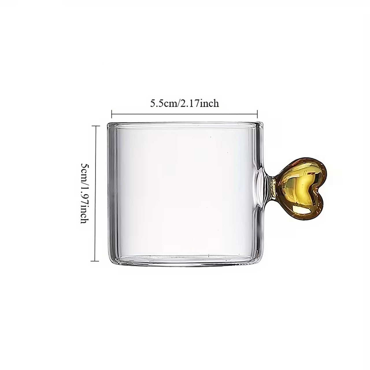 Heart Espresso Cups - Set of 6