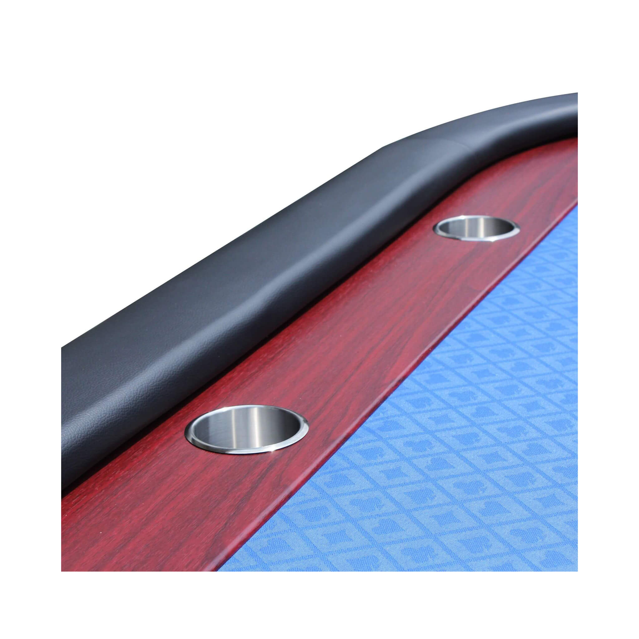 Premium 96" Poker Table With Speed Cloth And Wooden Texture Racetrack