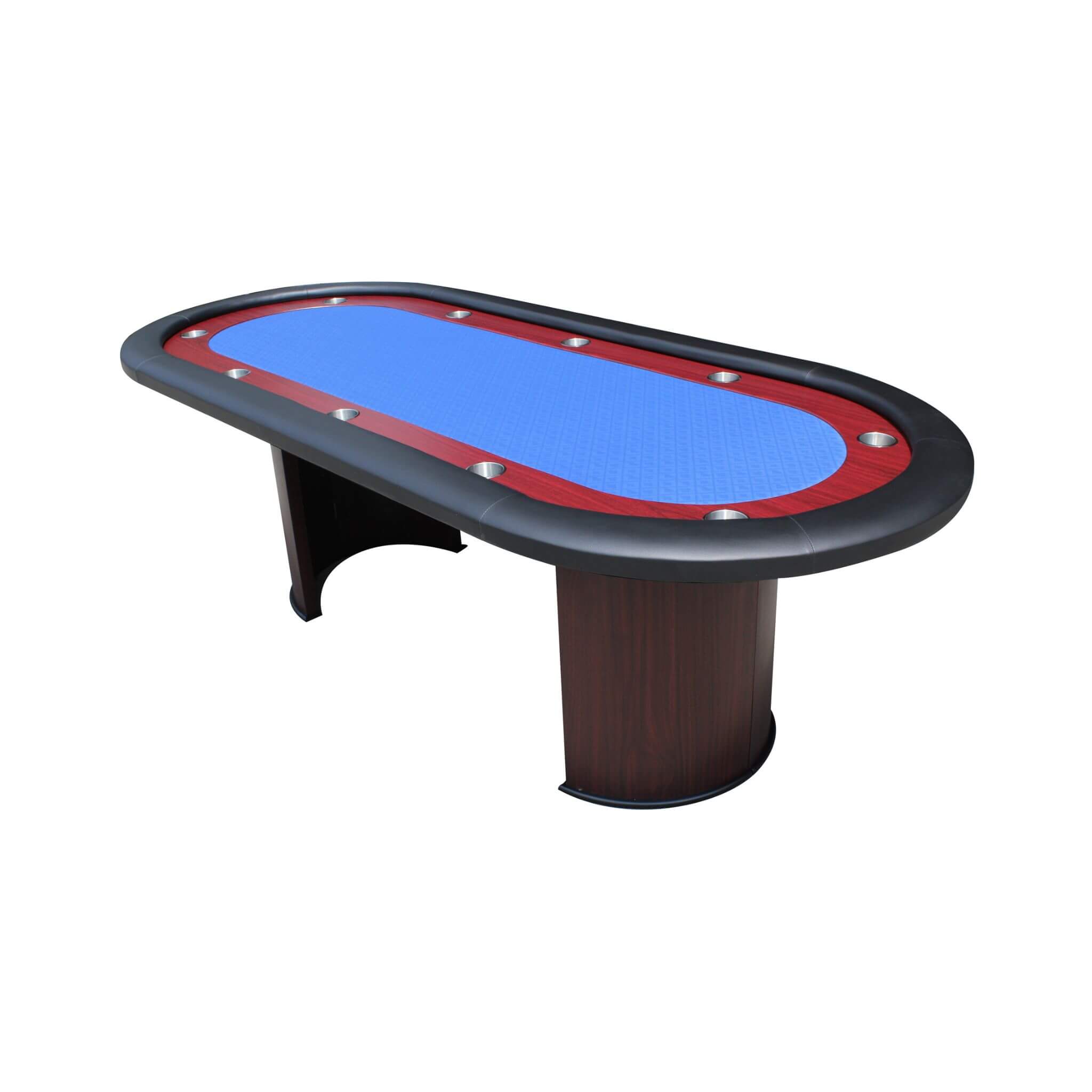 Premium 96" Poker Table With Speed Cloth And Wooden Texture Racetrack