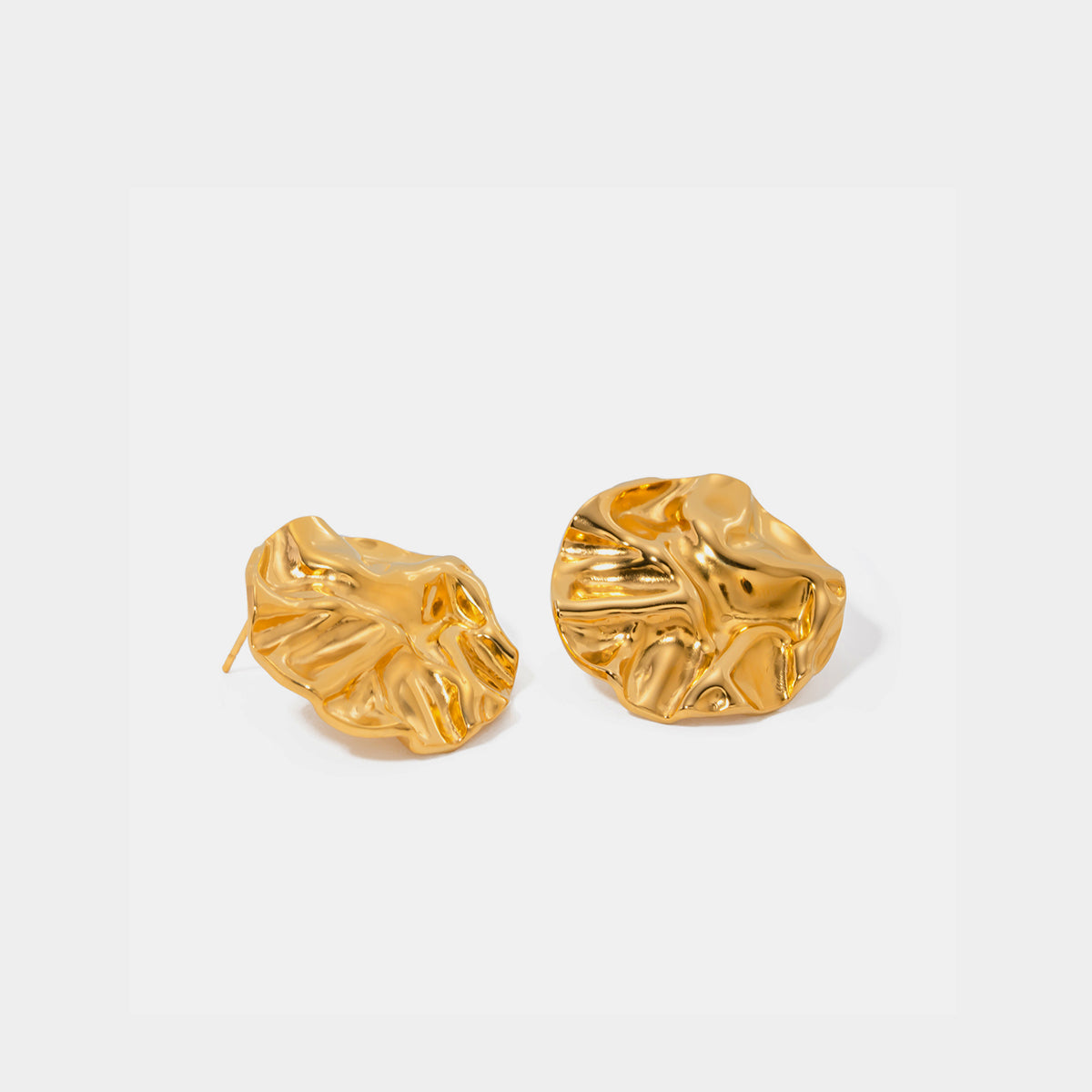 18K Gold-Plated Crumbled Stud Earrings