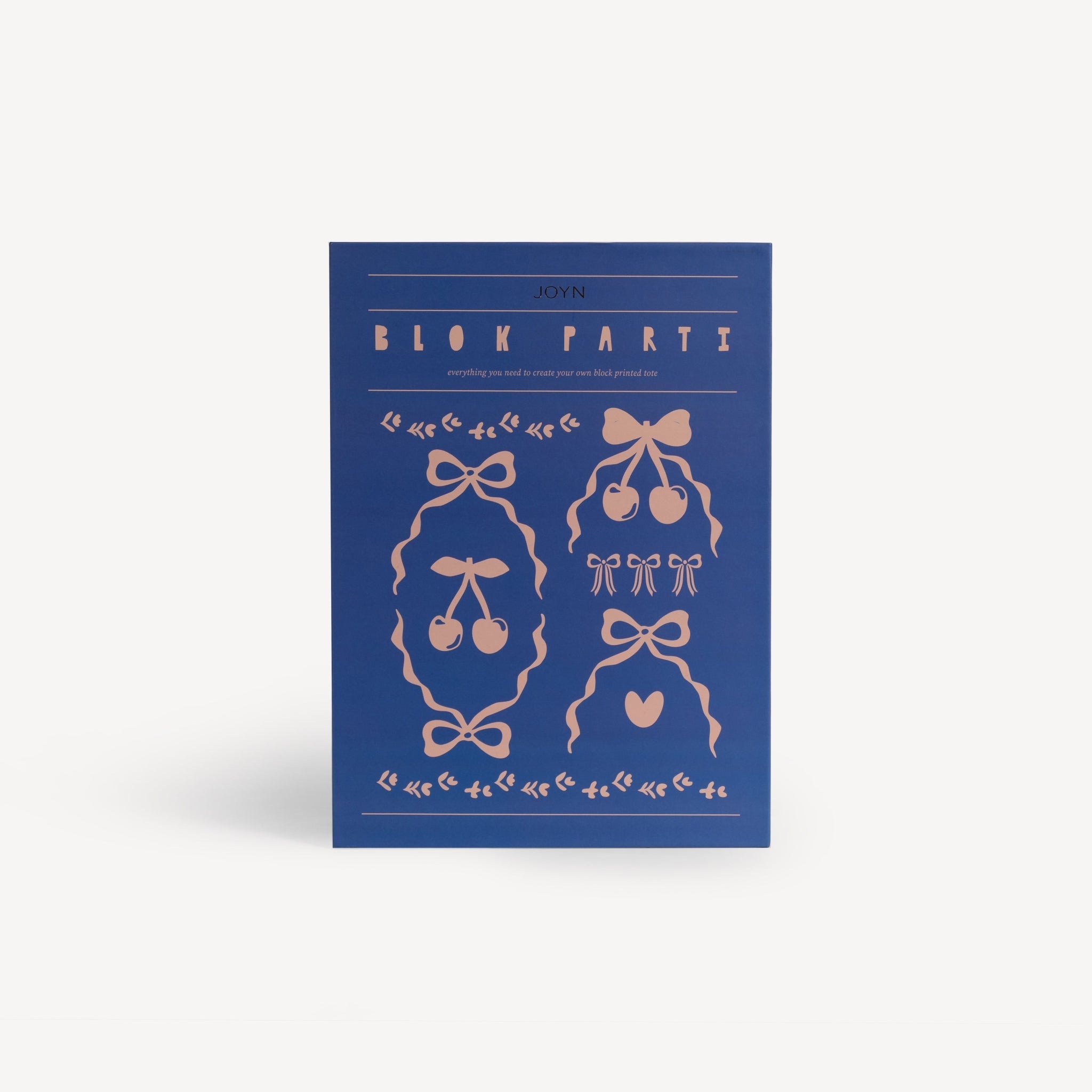 Block Printing Kit - Cherry Bow Print Tote Bag