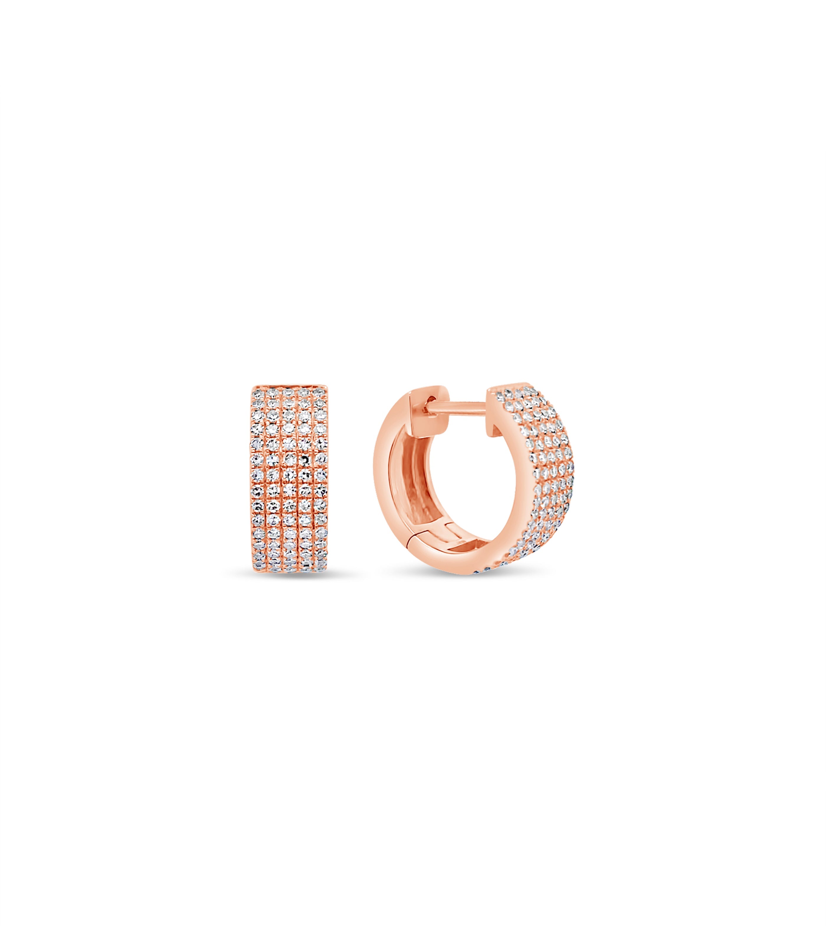 Diamond 5 Row Huggie Earring