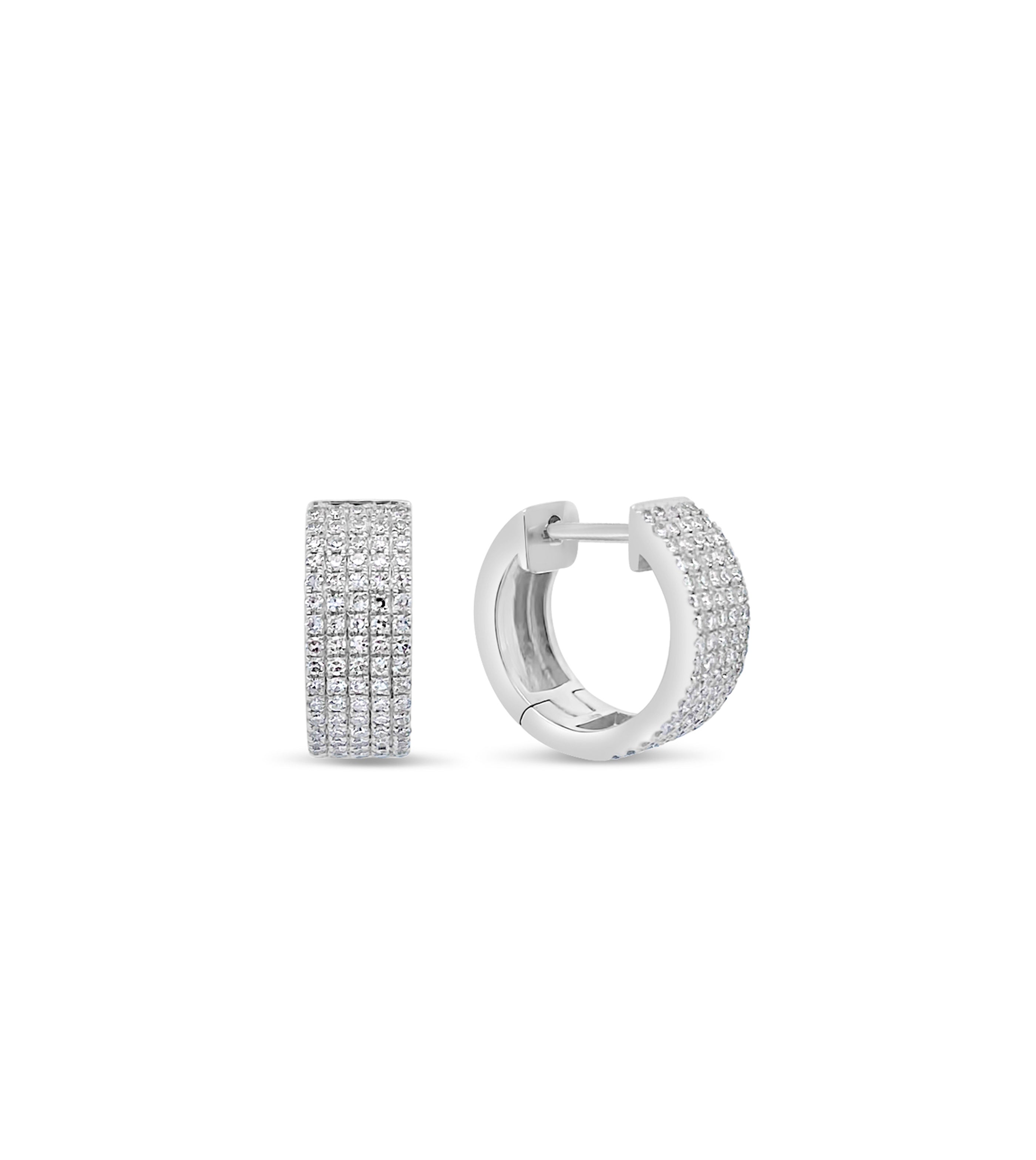 Diamond 5 Row Huggie Earring