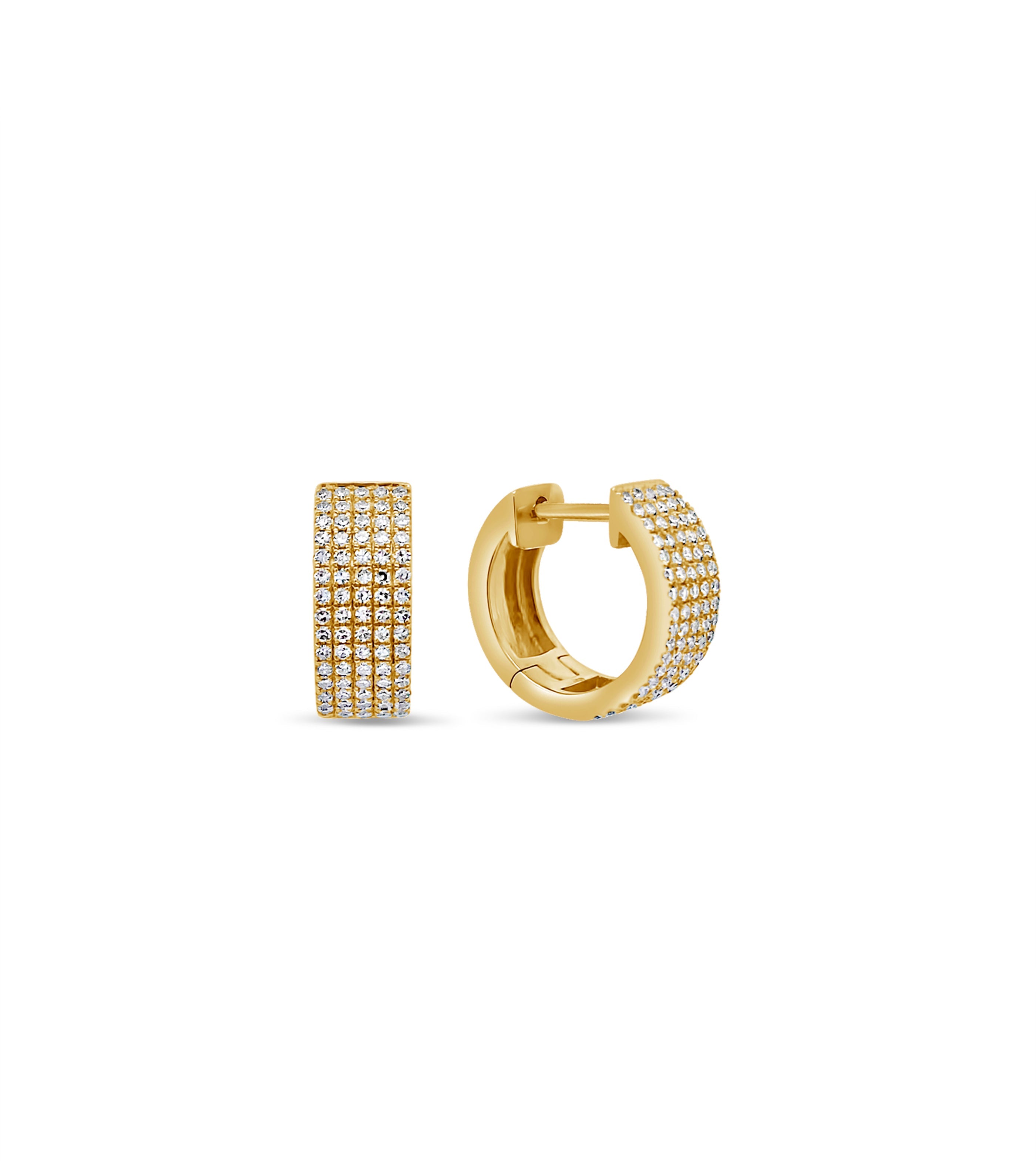 Diamond 5 Row Huggie Earring