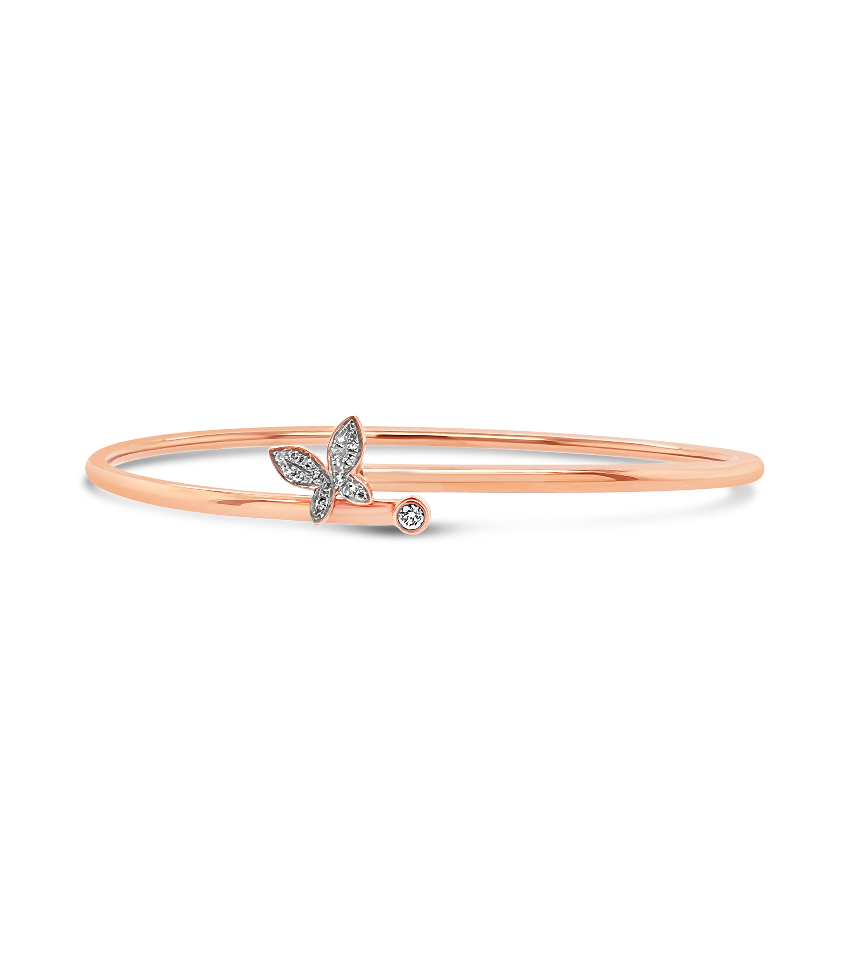 Diamond Butterfly Flexible Bangle