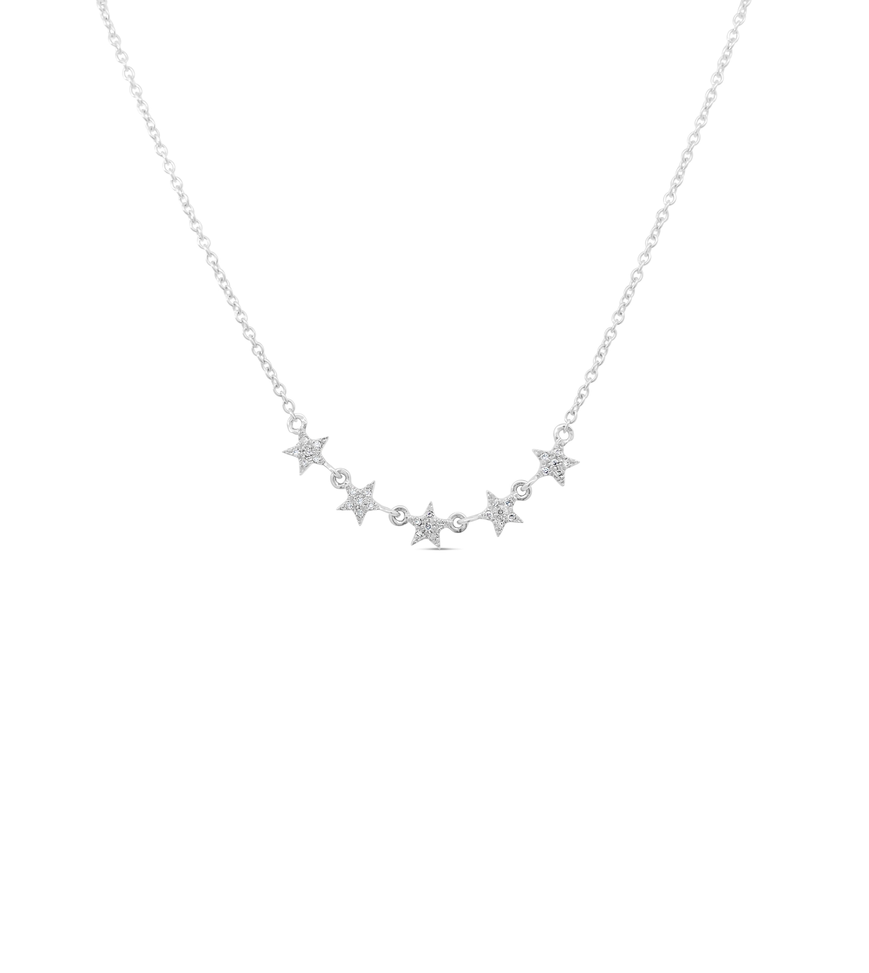 Diamond 5 Star Necklace