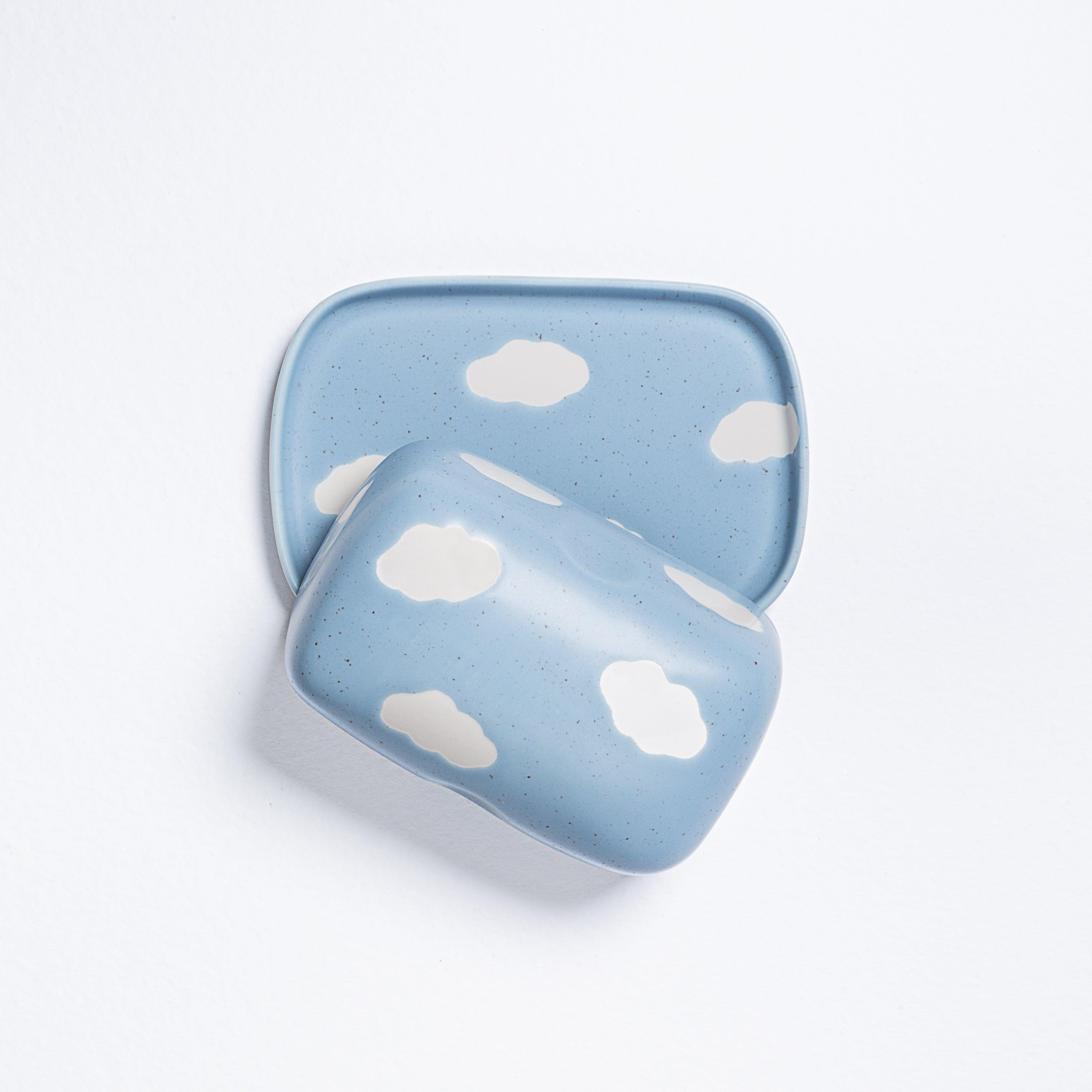 Cloud Blue Butter Dish