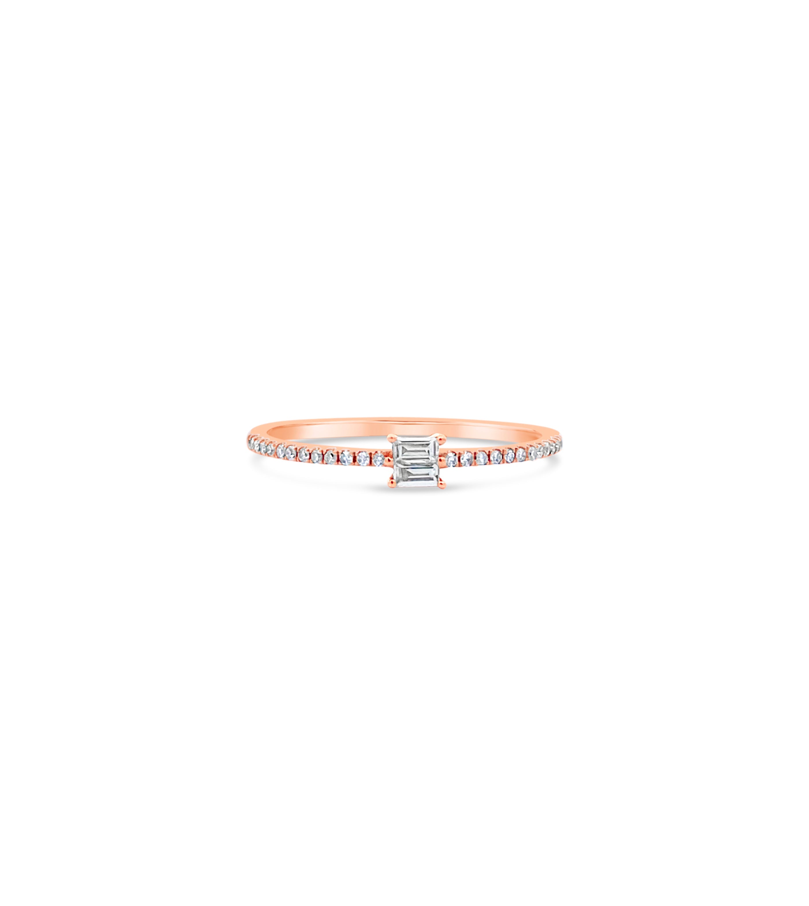 Diamond Baguette Stackable Ring